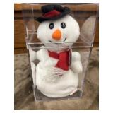 Ty Beanie Babies Snowball the Snowman plush in a