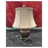 19" Oriental Furniture black and brown medallions