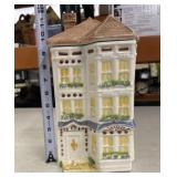 vintage Avon Townhouse canister, a hand-painted