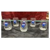 6 Vintage NFL New York Giants Drinking Glasses