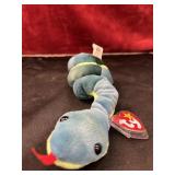 TY Hissy the Snake Beanie Baby, 1997, with Tag
