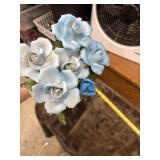 Capodimonte porcelain rose figurines from Italy.