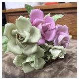 Capodimonte porcelain rose stems from Italy.