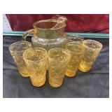 Vintage Anchor Hocking Milano Lido amber glass