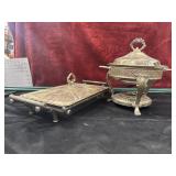 Vintage silver-plated chafing dish from the