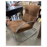 Mid-Century Contemporary Shells Chrome Rocking