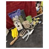 Outdoor Garden Decor, Birdhouse, Trowel, Moss