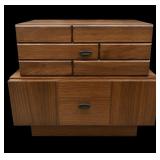 Mid-Century Modern Brutalist Nightstand with