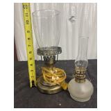 Vintage Oil Lamp and Electric Table Lamp
