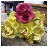 Capodimonte porcelain roses handcrafted in Italy.