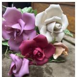 Capodimonte porcelain roses handcrafted in Italy.