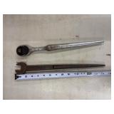 Ratcheting Spud Wrench, and Open-End Spud Wrench