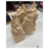 Unfinished wooden hand carved Decor