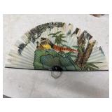 Japanese miniature folding fan, and Belgian