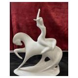 Royal Dux "Lady Godiva" white porcelain figurine