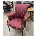 Antique Regency-style armchair with a maroon