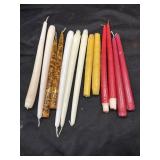 Bundle of different kinds of candle sticks