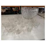 vintage L.E. Smith Glass Company punch bowl With