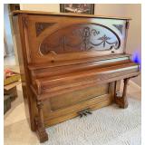 STUNNING Meyer Weber Chicago Upright Piano Antique