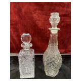 Two 24% Lead Crystal Decanters with Stoppers