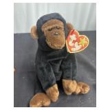 Ty Beanie Baby Congo the Gorilla plush toy from