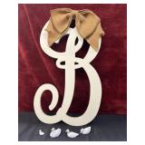 5pc. rustic farmhouse letter 'B' door hanger.