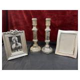 Antique Mercury Glass Candlesticks and more.