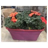 Uncounted bundle of Christmas wreaths.