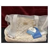 Mesh Beach Bag with bottom Cooler Tote.