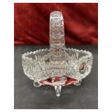 Vintage Hofbauer Byrdes lead crystal glass basket