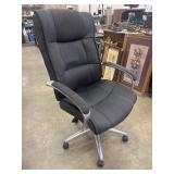 Textured fabric Black Rolling Office Chair.