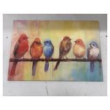 Colorful bird canvas print.