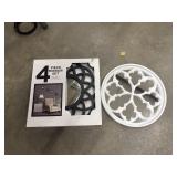 4 piece mirror set with an extra mirror