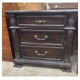 Dark wood nightstand by Liberty Furniture