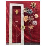 2 Pc. Vintage-style Metal Wall Hanging.
