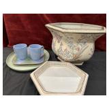 Vintage Chinese jardiniere planter and more.