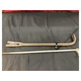 2 Pc. Metal Pry Bar Or Nail Puller.