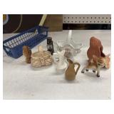 Mix of different types of figurines for home