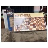 Chess and Jenga board games for game nights