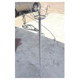 White Wrought Iron Spiral Plant Stand