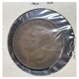 1938 British 'One Penny' Coin Featuring the