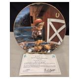 M.J. Hummel 'Farm Boy' porcelain collector plate