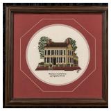 Handmade Cross-Stitch of Abraham Lincoln's Home