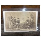 Antique sepia-toned lithograph titled 'Abraham