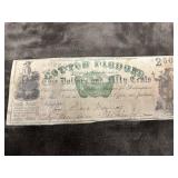 1862 State of Mississippi '$2.50' note, part of
