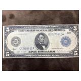 1914 $5 Federal Reserve Note ('horse blanket')