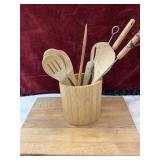 Wooden Cutting Board,bamboo Kitchen Utensil Holder