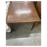 Mid-20th-century pecan end table.