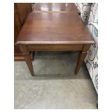 Mid-20th-century pecan end table.