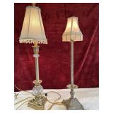 Floating Ball Lamp and vintage-style brass lamp.